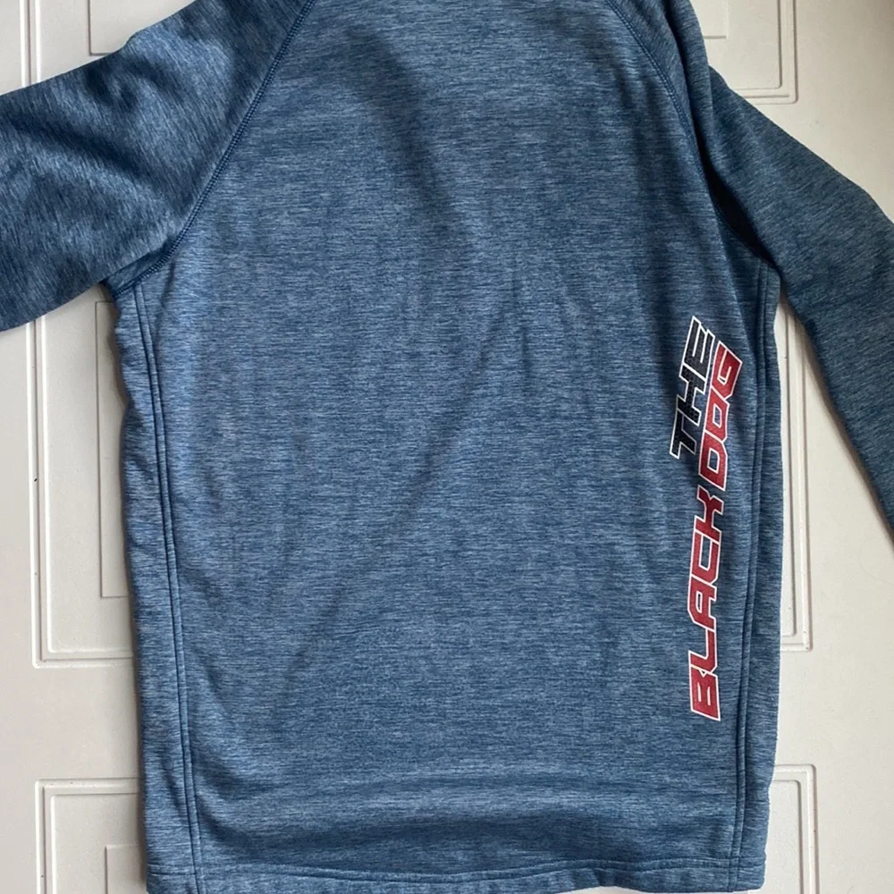 The Black Dog Mens Performance Hooded Sweatshirt Blue S - Picture 6 of 7